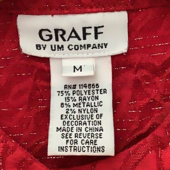 GRAFF Jacket Chinoiserie Silk-Look Jacket Metallic Thread Bead Cheo… - Picture 6 of 10